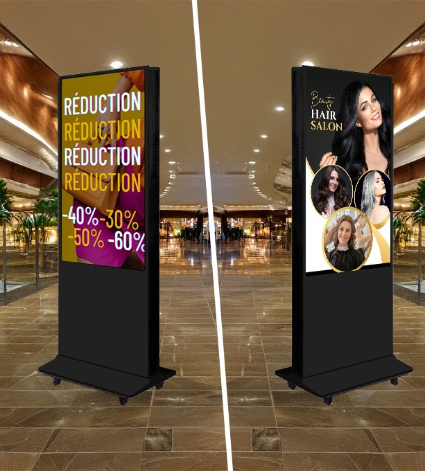 Totem double face · deux messages en circulation