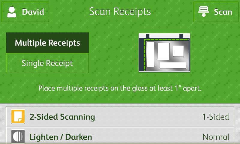 Capture d'écran scan Quickbooks